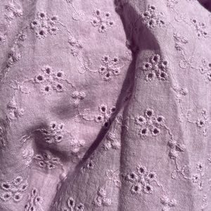 Light purple modest summer eyelet dress